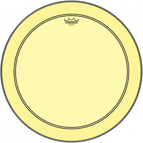 P3-1324-CT-YE - Peau Powerstroke 3 Colortone pour Grosse caisse, jaune, 24"