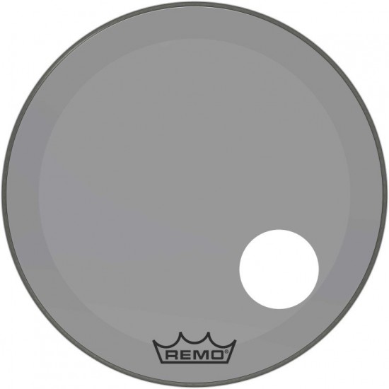 P3-1324-CT-SMOH - Peau Powerstroke 3 Colortone pour Grosse caisse, smoke, 24", avec trou décentré de 5"