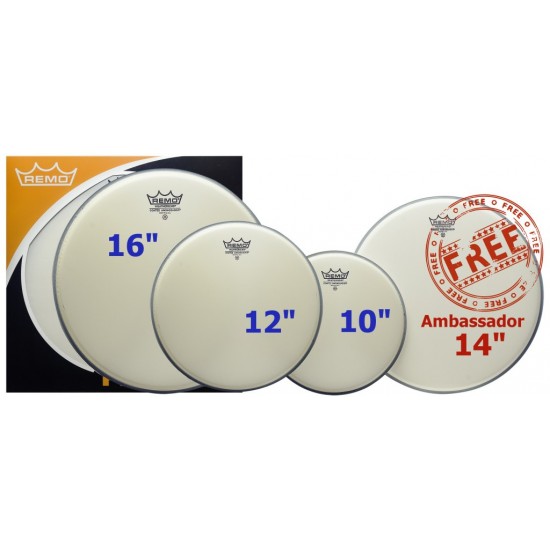 PP-2330-BA - Pro Pack (Ambassador sablée 10", 12", 16" + Ambassador sablée 14" gratuite)