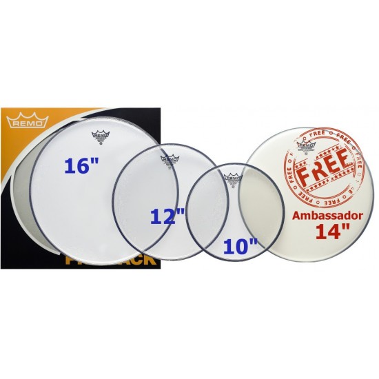 PP-1860-BE - Pro Pack (Emperor transparente 10", 12", 16" + Ambassador sablée 14" gratuite)