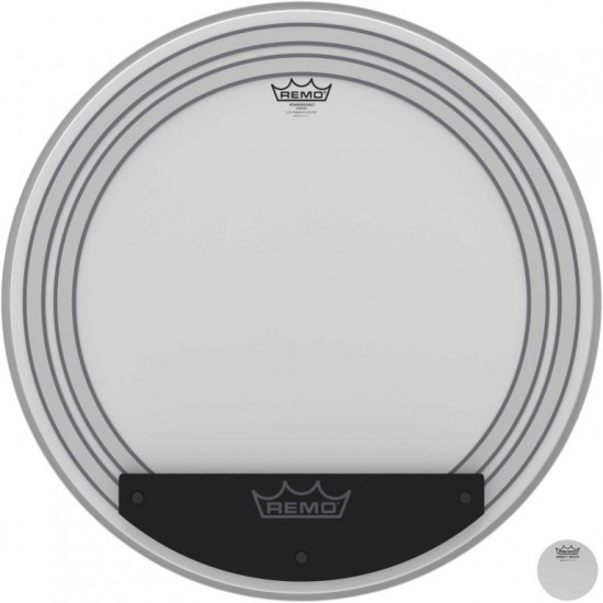 PW-1124-00 - Peau Powersonic sablée 24" pour Grosse caisse, avec anneaux internes