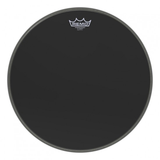 P3-1016-ES - Peau Powerstroke 3 Ebony de 16" pour Grosse caisse avec renfort DynamO