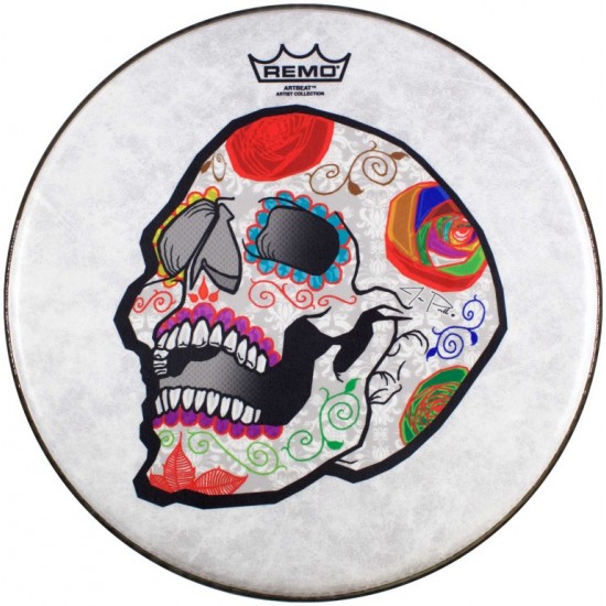 CS-0814-20-AB02 - Peau de 14" pour caisse claire, avec graphique José Pasillas Candy Skull
