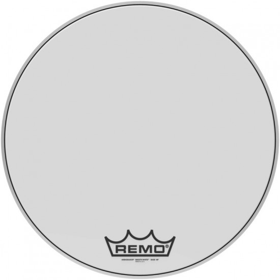 BR-1222-MP - Peau 22" Ambassador blanc lisse Crimplock pour Grosse caisse