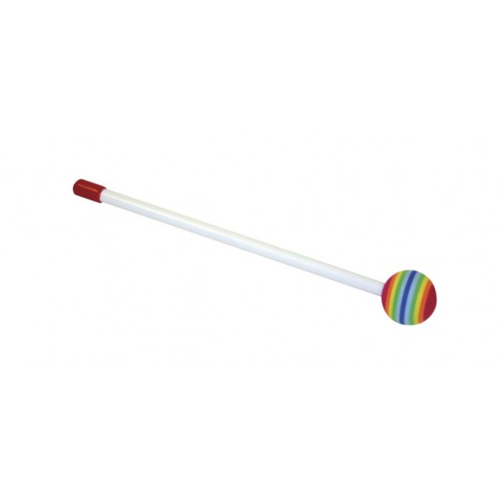 HK-1225-08 - Mailloche Lollipop de 20 cm avec tête de 36 mm en mousse multicolore