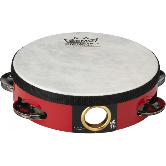 TA-5106-52 - Tambourin 06" avec 1 rangée de 8 cymbalettes avec peau non-accordable