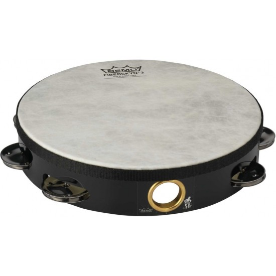 TA-5108-70 - Tambourin 08" avec 1 rangée de 8 cymbalettes avec peau non-accordable