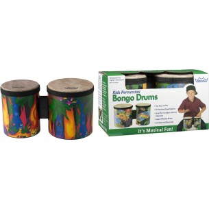 KD-5400-01 - 5"/6" Kids Bongo Set-Rain Frst