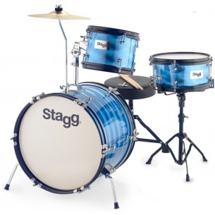 TIM JR 3/16B BL - Batterie junior 8" / 10" / 16", avec accessoires, bleue