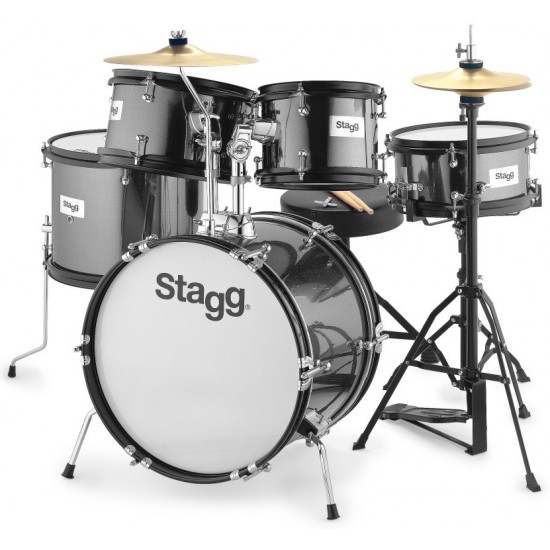 TIM JR 5/16B BK - 5Pc 16"Jr Drset+Hw/Throne-Bk