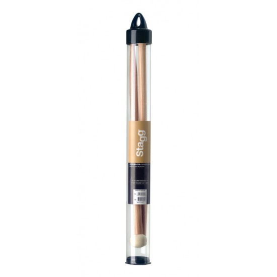 SHV5A-TIM F30 - Paire de baguettes Combo-Tip en hickory avec pointe en bois 5A et tête en feutre (30 mm de diamètre)