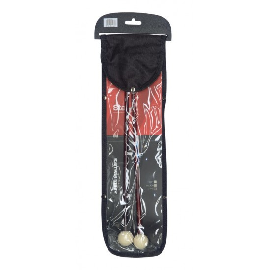 SMB-WN1 - Paire de mailloches en érable pour cloche, avec tête en nylon blanc