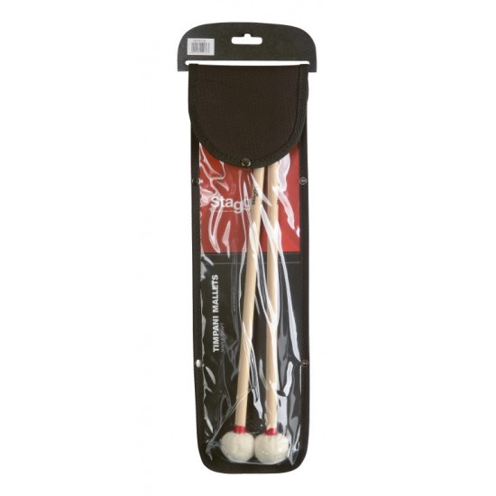 SMTIM F35 - Mailloches timballes, manche érable, tête en feutre (diam.35 mm)