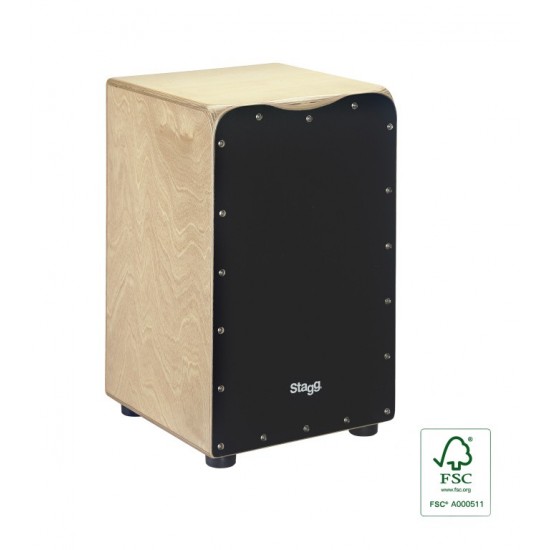 CAJ-50M-BK - Cajón de taille standard en bouleau avec plaque noire