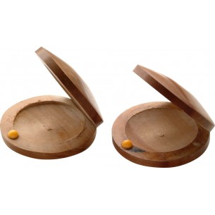 CAS-W - Paire de castagnettes en bois (jujubier)