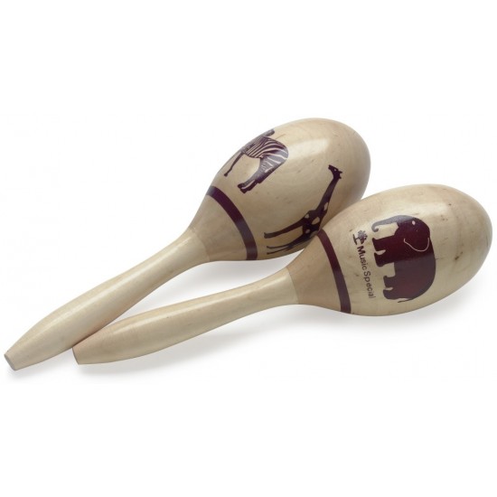 MRW-23 AFRICA - Wood Maracas Oval 23Cm Africa