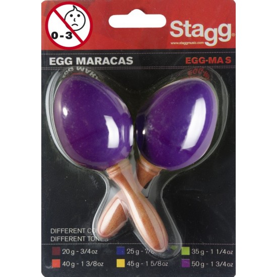 EGG-MA S/PP - Paire de maracas oeufs en plastique