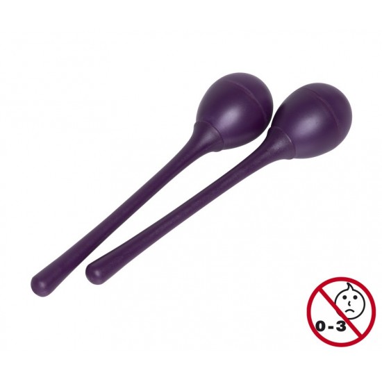 EGG-MA L/PP - Paire de maracas oeufs en plastique à long manche