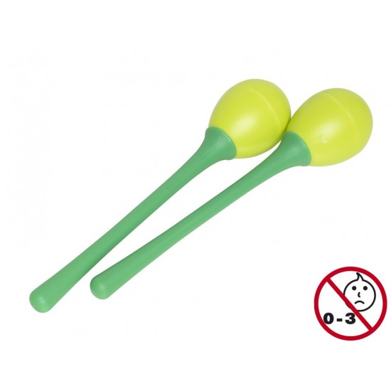 EGG-MA L/GR - Paire de maracas oeufs en plastique à long manche