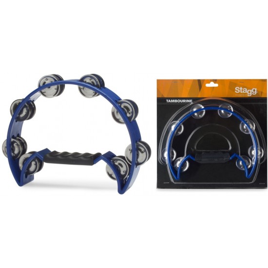 TAB-2 BL - Cutaway Tambourine 16 Jing,Blu