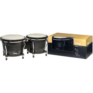 BW-200-BK - Bongos latins en bois de 7,5" et 6,5" noirs