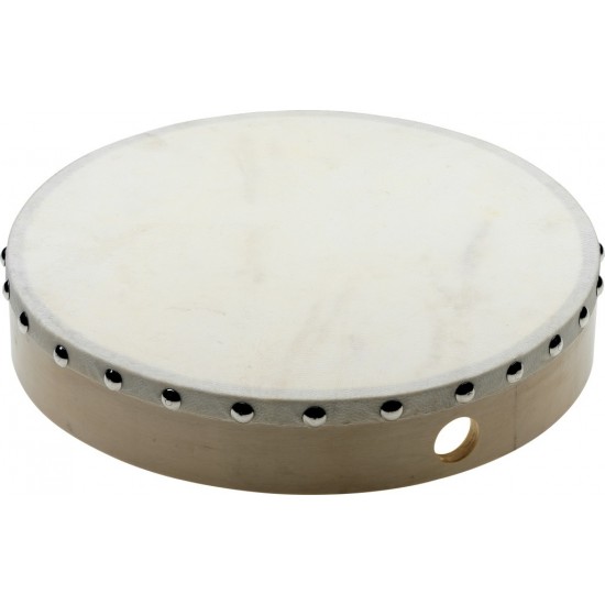 SHD-1010 - Tambour à main 10" pré-accordé en bois, peau fixe rivetée