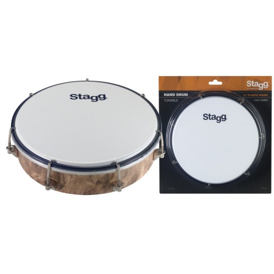 HAD-008W - Tambour à main accordable en plastique 8"