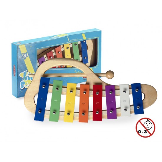 META-KC8 RB - Métallophone courbe avec 8 lames de différentes couleurs