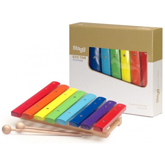 XYLO-J8 RB - Xylophone 8 Keys Rainbow Color