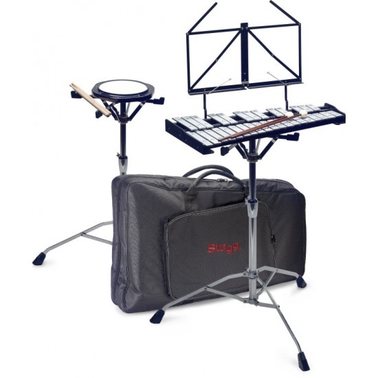 BELL-SET 32 - Metallophone+Practice Pad+Stnd