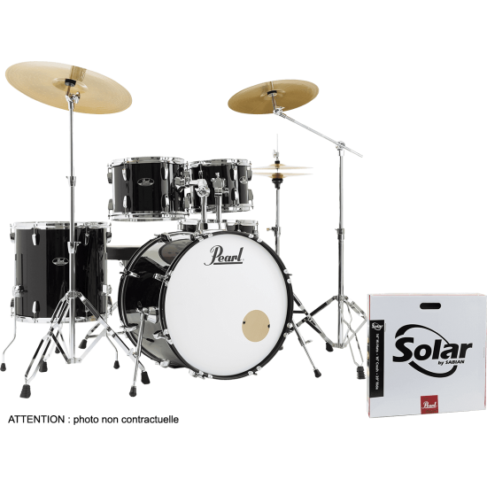 RSS525SBCC-31 - Batterie Roadshow 4F rock 22" + B-50 + Ride 20" Solar Jet Black