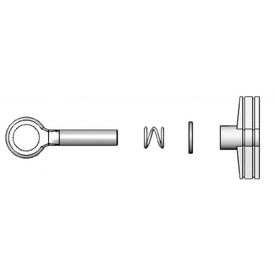 Boulon papillon fixation pad PD-105BK ou PD-125BK