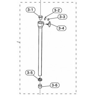 U0651601 - Tube central pour stand Yamaha CS755
