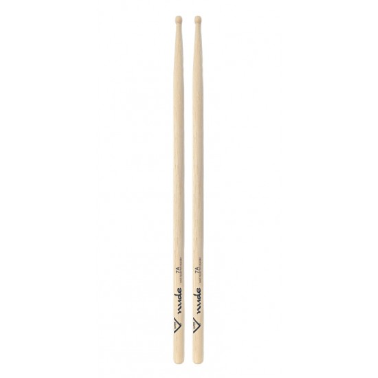 VHN7AW - Baguettes de Batterie Hickory NUDE 7A WD-TIP HICKORY STICKS