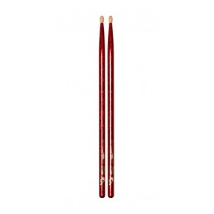 VCR5A - Baguettes de Batterie Hickory CLRWRP 5A RED Sparkle WD-TIP