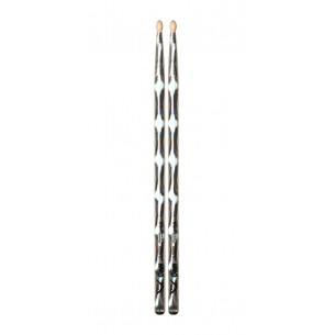 VCS5A - Baguettes de Batterie Hickory CLRWRP 5A SILVER OPTIC WD-TIP