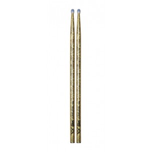 VCG5AN - Baguettes de Batterie Hickory CLRWRP 5A GOLD Sparkle NY-TIP