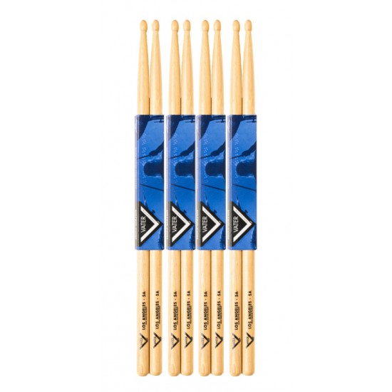 VSP5AW - Baguettes de Batterie Hickory 4-PACK 5A WD-TIP HICKORY STICKS