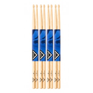 VSP5BW - Baguettes de Batterie Hickory 4-PACK 5B WD-TIP HICKORY STICKS