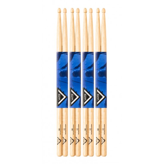 VSP5BW - Baguettes de Batterie Hickory 4-PACK 5B WD-TIP HICKORY STICKS