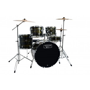 TND5844FTCFJ Batterie Tornado Jazz, 5 Fûts En Tilleul, Avec Accessoires, Wood Grain Brown
