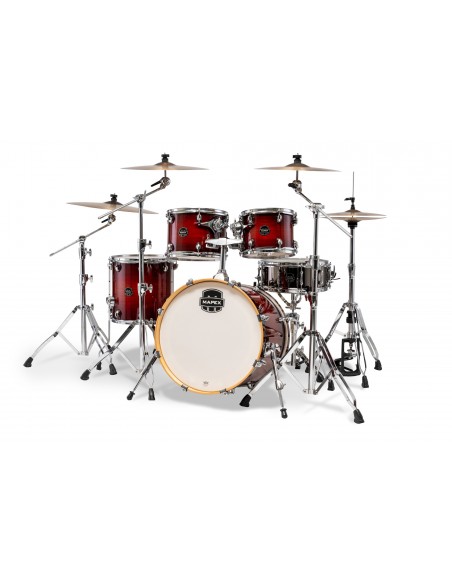 AR504SVNR Batterie Armory Fusion 5 Fûts, Bouleau Et Érable, Sans Accessoires, Red Onyx