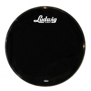 LW1024P3ESV 24" Remo Powerstroke 3 Black Bass Drum Head w/ Script Logo