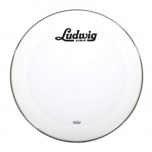 LW1226P3SWV 26" Powerstroke 3 Bass Drum Head, Smooth White with Black Vintage Logo