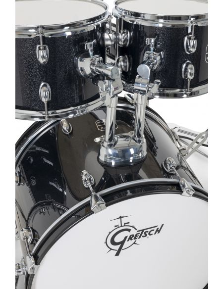 Drum Set Gretsch Renegade GR 5-Fûts20" Black Mist + pack hardware + siège + cymbales
