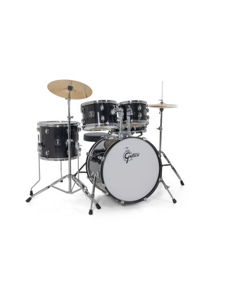 Batterie Gretsch Renegade GR 5-Fûts20" Black Mist + pack hardware + siège + cymbales