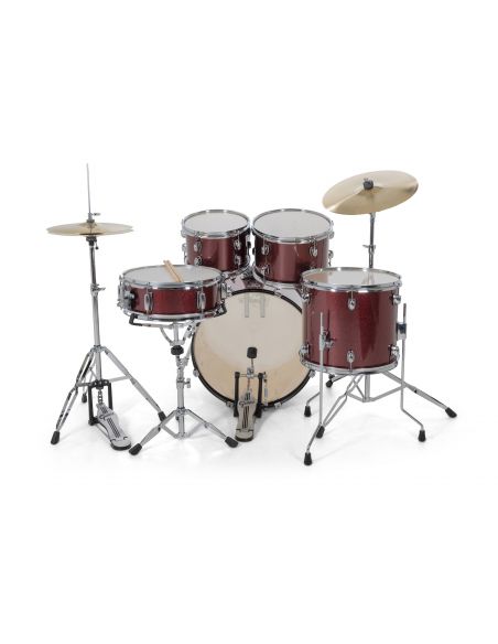 Drum Set Gretsch Renegade GR 5-Fûts20" Ruby Sparkle + pack hardware + siège + cymbales