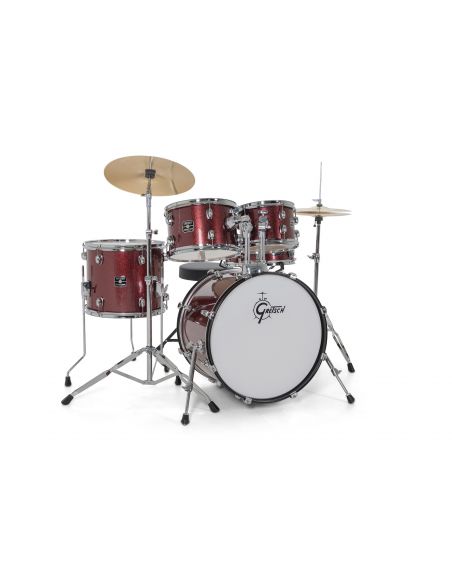 Drum Set Gretsch Renegade GR 5-Fûts20" Ruby Sparkle + pack hardware + siège + cymbales