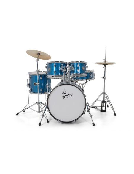 Batterie Gretsch Renegade GR 5-Fûts20" Blue Sparkle + pack hardware + siège + cymbales