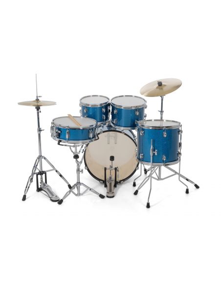 Batterie Gretsch Renegade GR 5-Fûts20" Blue Sparkle + pack hardware + siège + cymbales